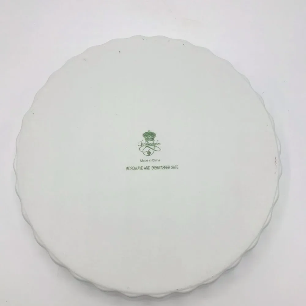 Christineholm porcelain rose 9 1/2” fluted pie torte tart quiche baking dish.